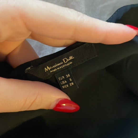 MASSIMO DUTTI SILK BLACK TOP - Picture 3 of 3